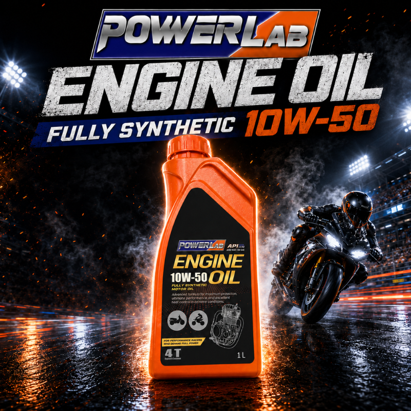 POWERLAB ENGINE OIL 10W-50 น้ำมันเครื่องสังเคราะห์แท้